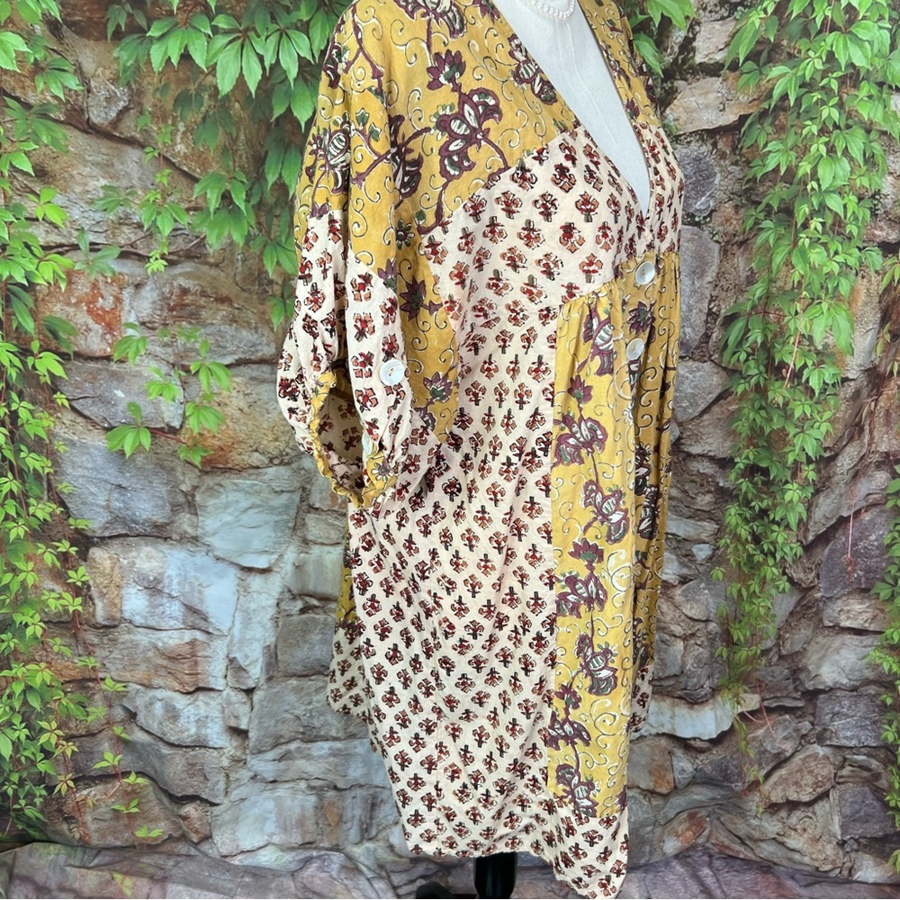 KINGA CSILLA Boho Patchwork Button-Front Dress, 6 - image 9